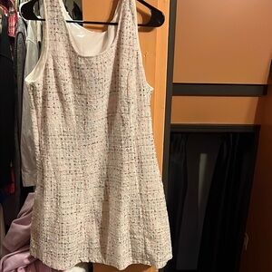 Elegant Cream Tweed Dress